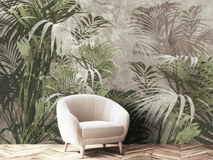 FORESTA TROPICALE - Tropical fabric wallpaper _ Carta da Parati Artistica